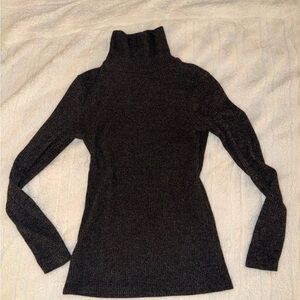 Women's Dark Gray Turtleneck Sweater
